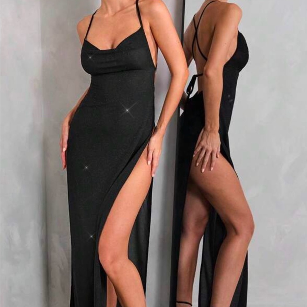 Shimmery black formal dress. Size small